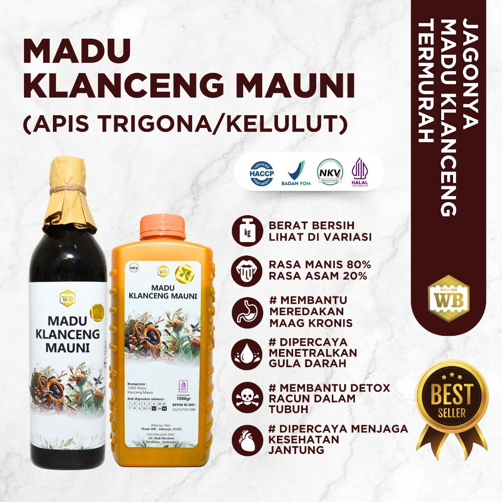 

WB Wild Bee - Madu Klanceng Mauni / Lebah Apis Trigona - Wild Bee - Beli 10 Gratis 1