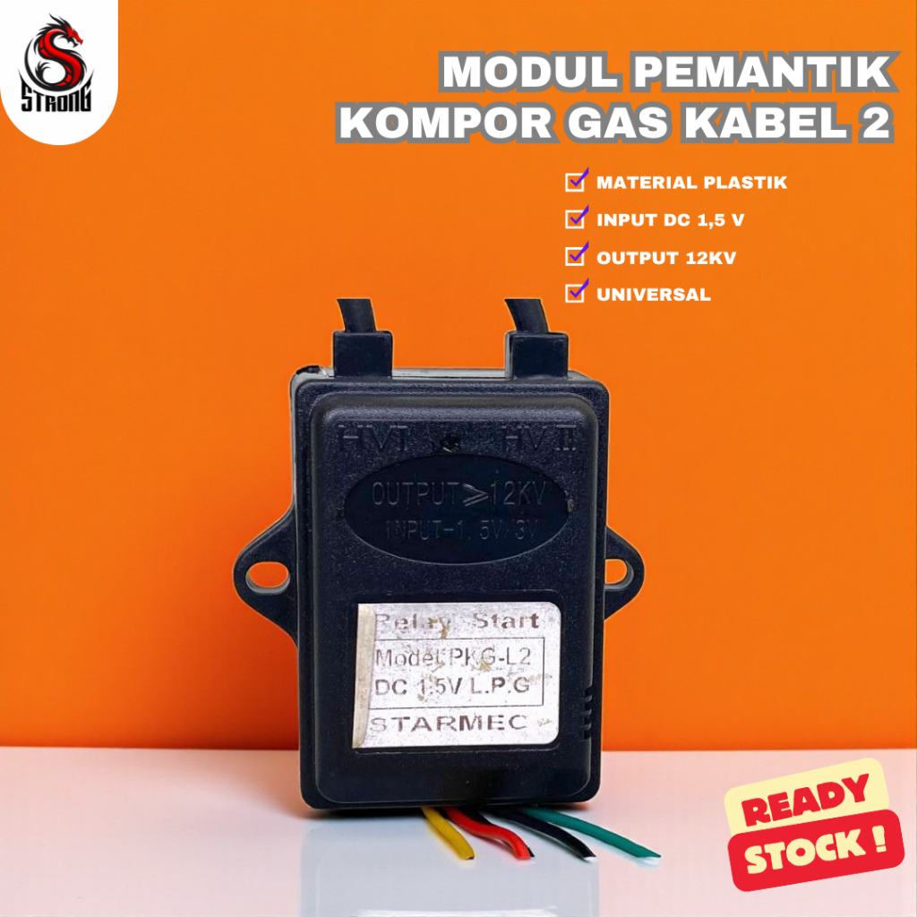 STRONG PEMANTIK KOMPOR GAS ELEKTRIK DC 2 OUT / PEMANTIK ELEKTRIK DC OUT 3 / AKUMULATOR PEMANTIK