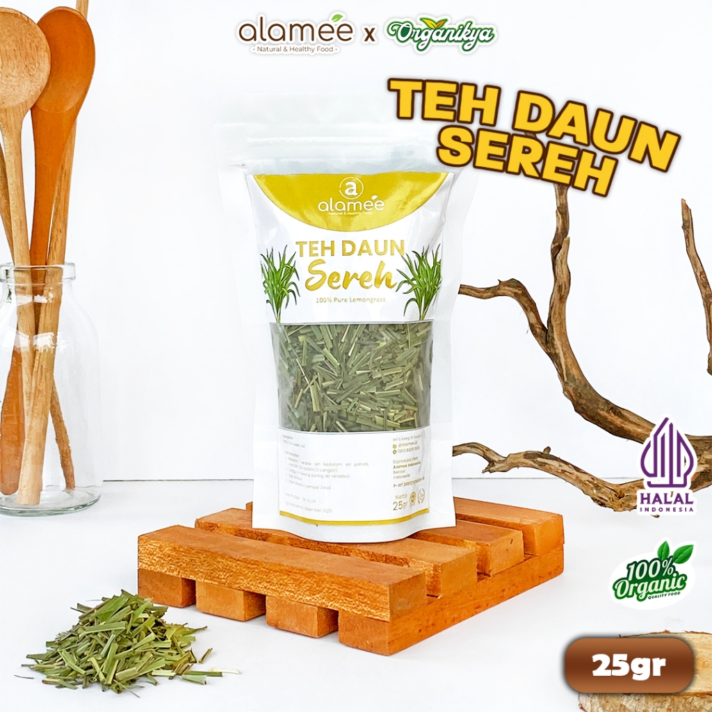 

ALAMEE Lemongrass Leaf Tea Teh Daun Sereh Organik Herbal OrganicKering Dried 25gr organikya