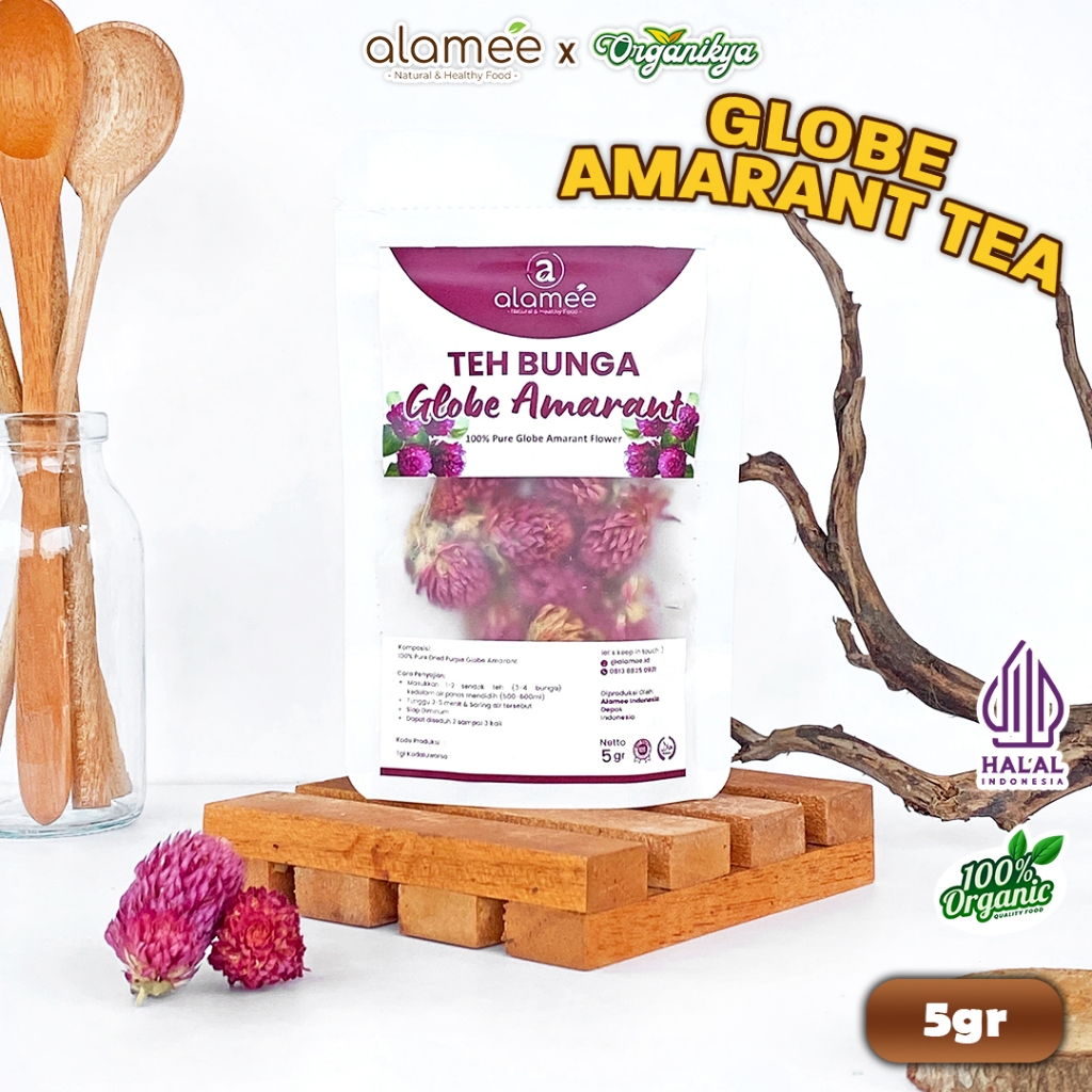 

Teh Bunga Globe Amaranth Tea Herbal Kering Organik Herbal Asli Dried Flower Alami 5 Gr organikya