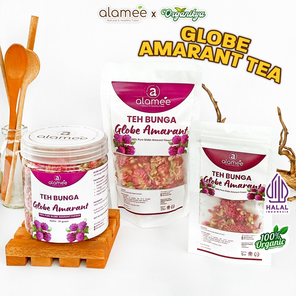 

Teh Bunga Globe Amaranth Tea Herbal Kering Organik Herbal Organic Asli Dried Flower Alami organikya