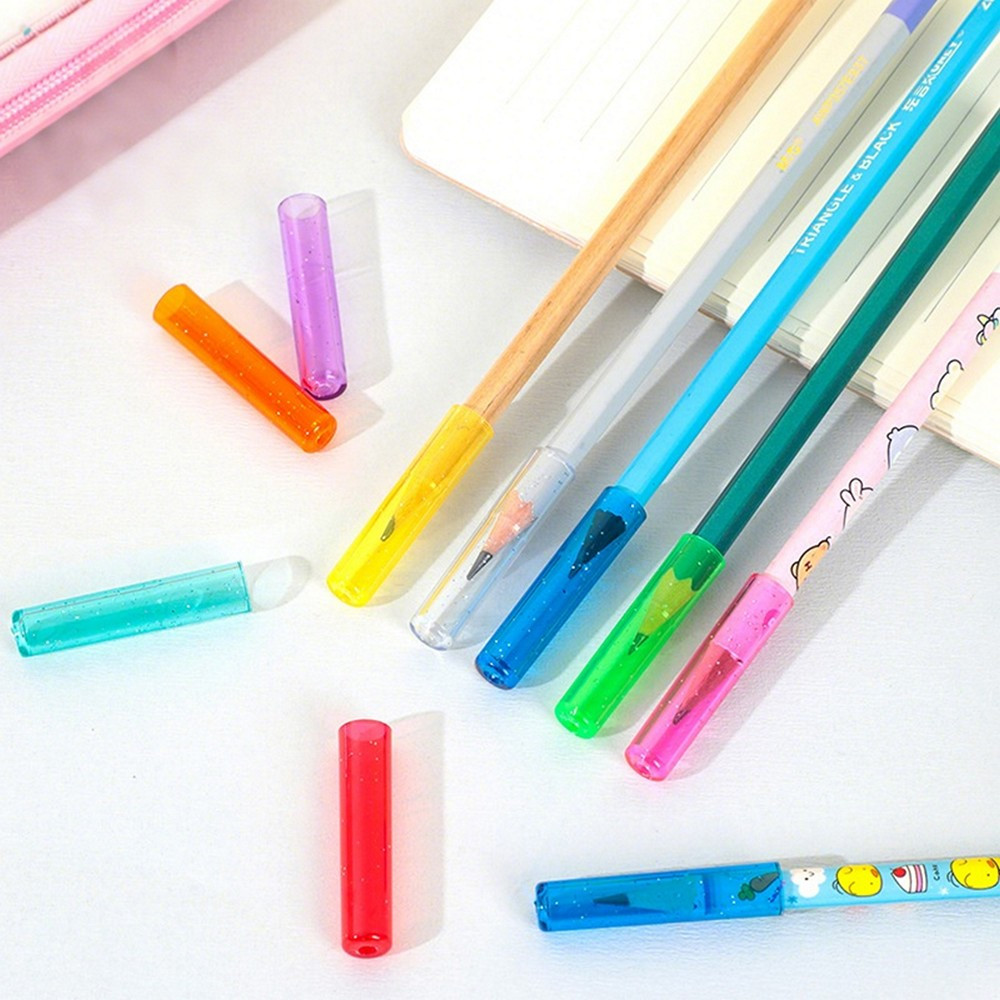 

Tutup Pelindung Pensil Isi 6CPS Warna Warni / Penutup Ujung Pensil Transparan Anti Patah / Tutup Pensil Anak Sekolah Stockami A124