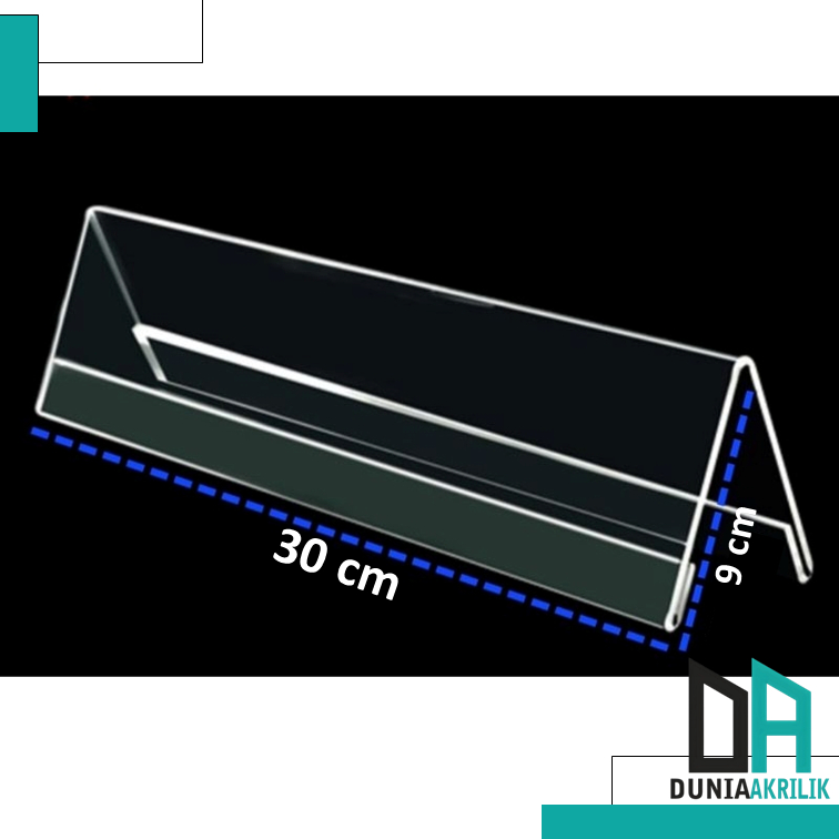 

AKRILIK NAME PLATE / PAPAN NAMA MEJA SEGITIGA 9X30CM