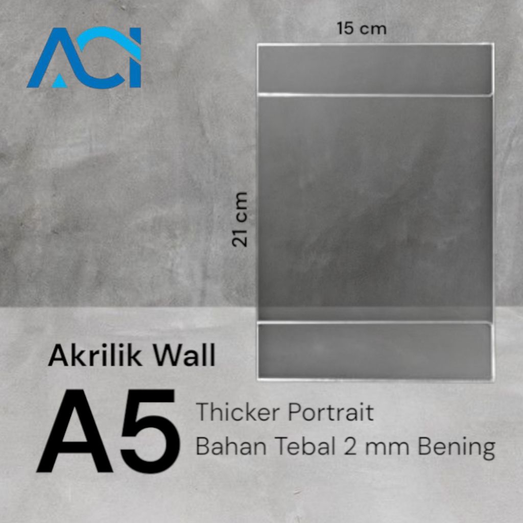 

Akrilik Thicker/Akrilik Wall/Akrilik Dinding/Akrilik Tempel A5 Portrait 2mm
