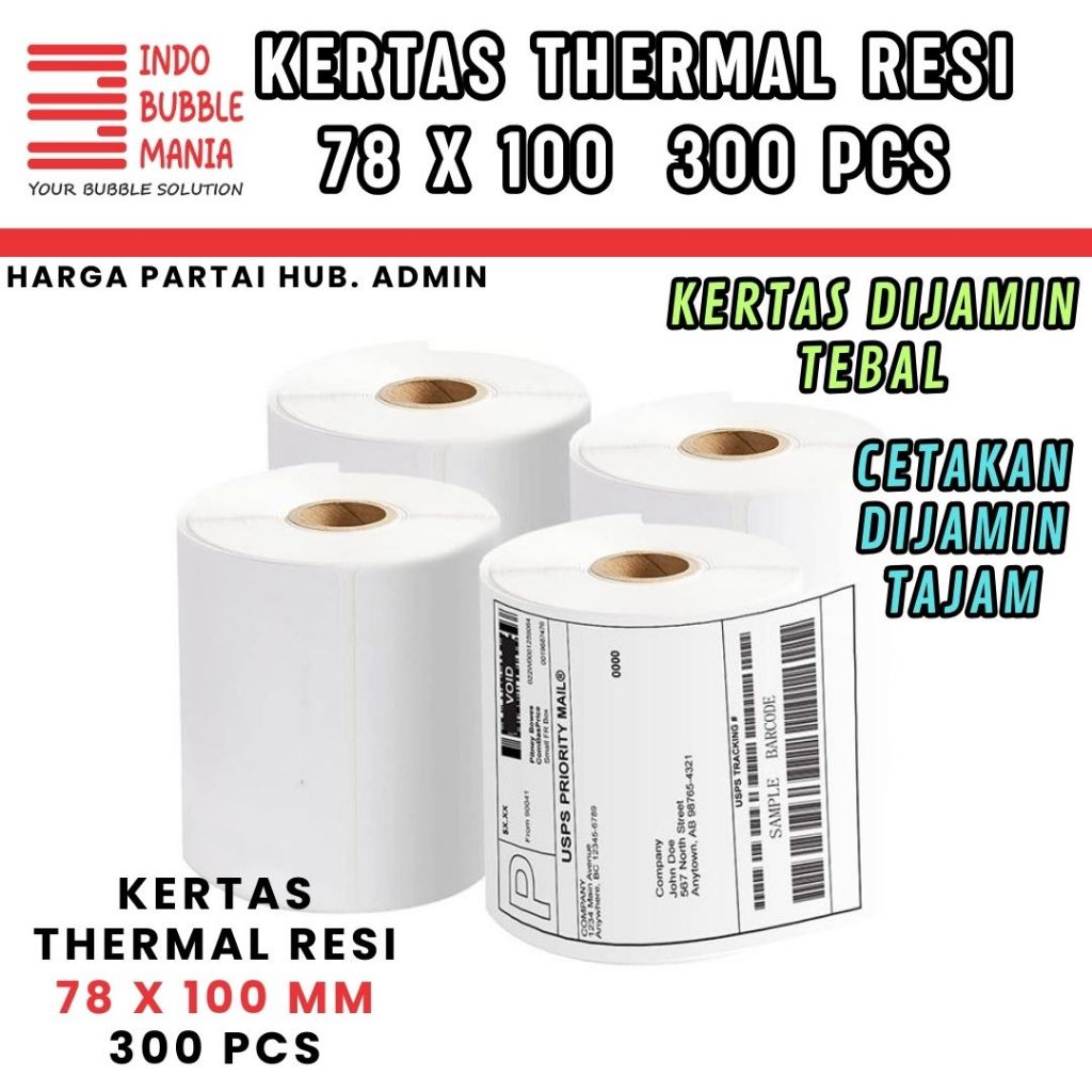 

Kertas Sticker Thermal Resi 78x100mm – Label Pengiriman Printer Thermal