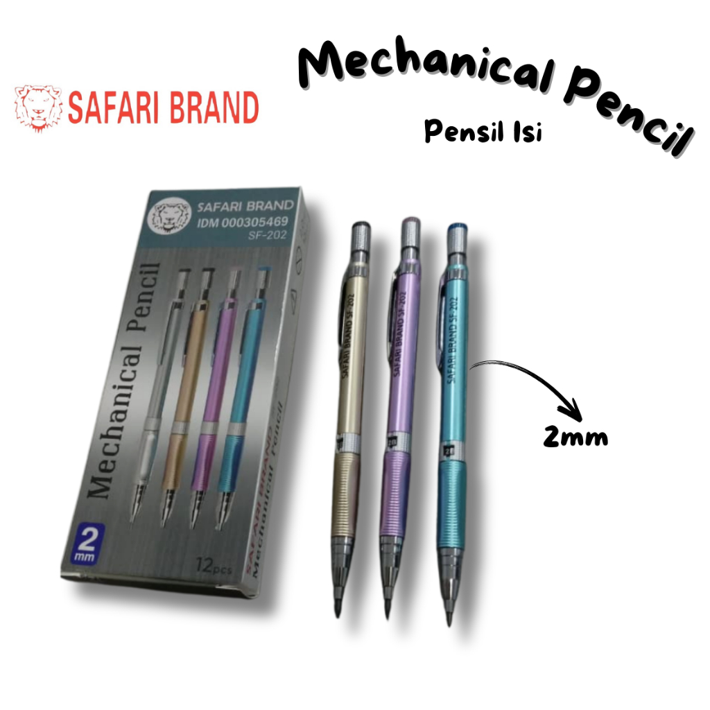 

PENSIL MEKANIK/PENSIL ISI SAFARI BRAND 2MM SF-202