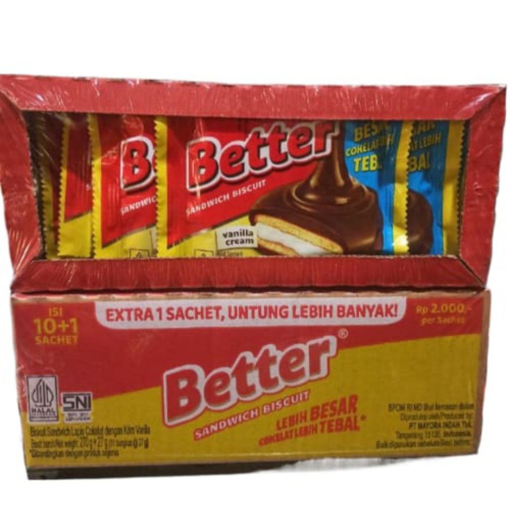 

Roma Better Sandwich Biscuit ( 1 Box isi 10+1 Pcs )