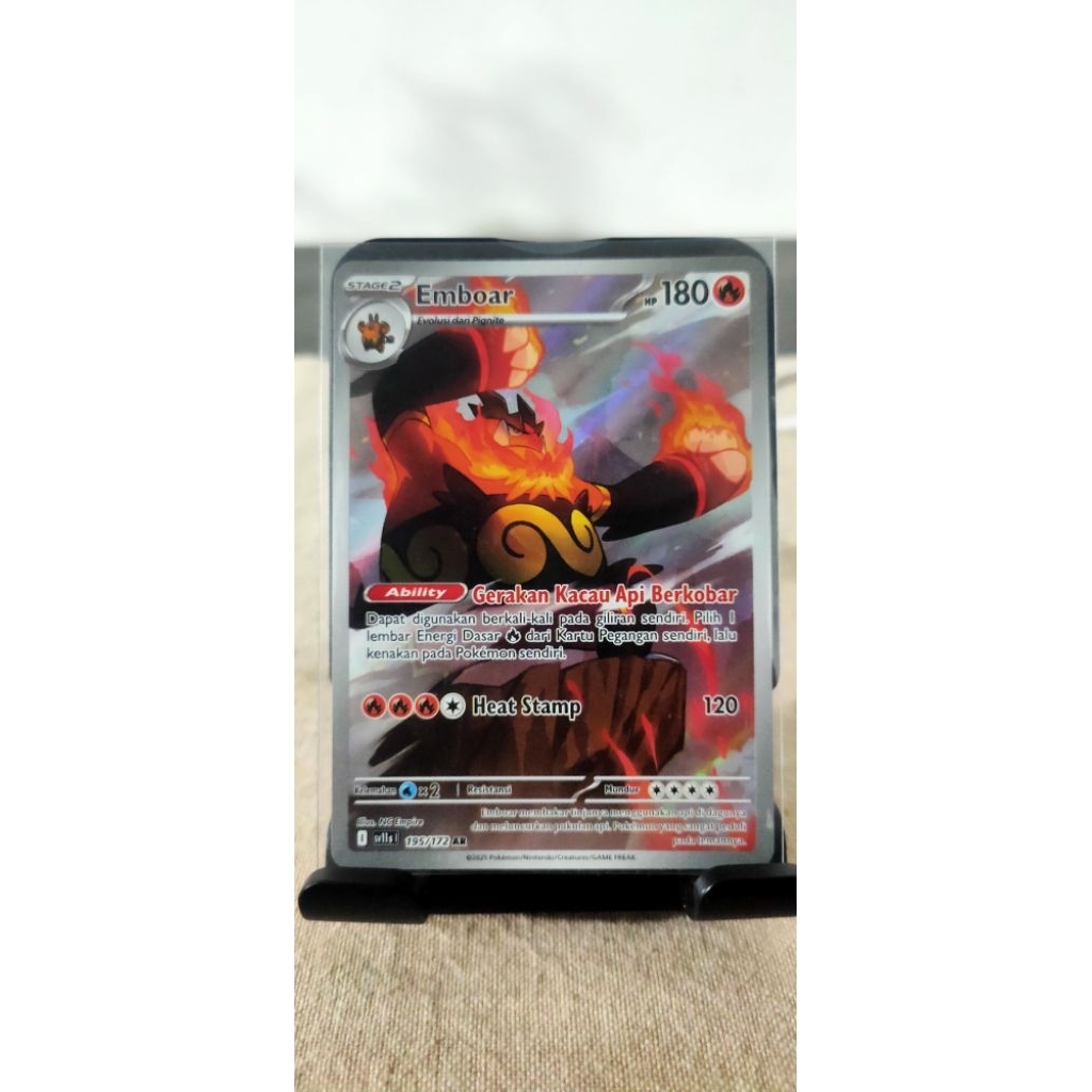 kartu pokemon original emboar ar