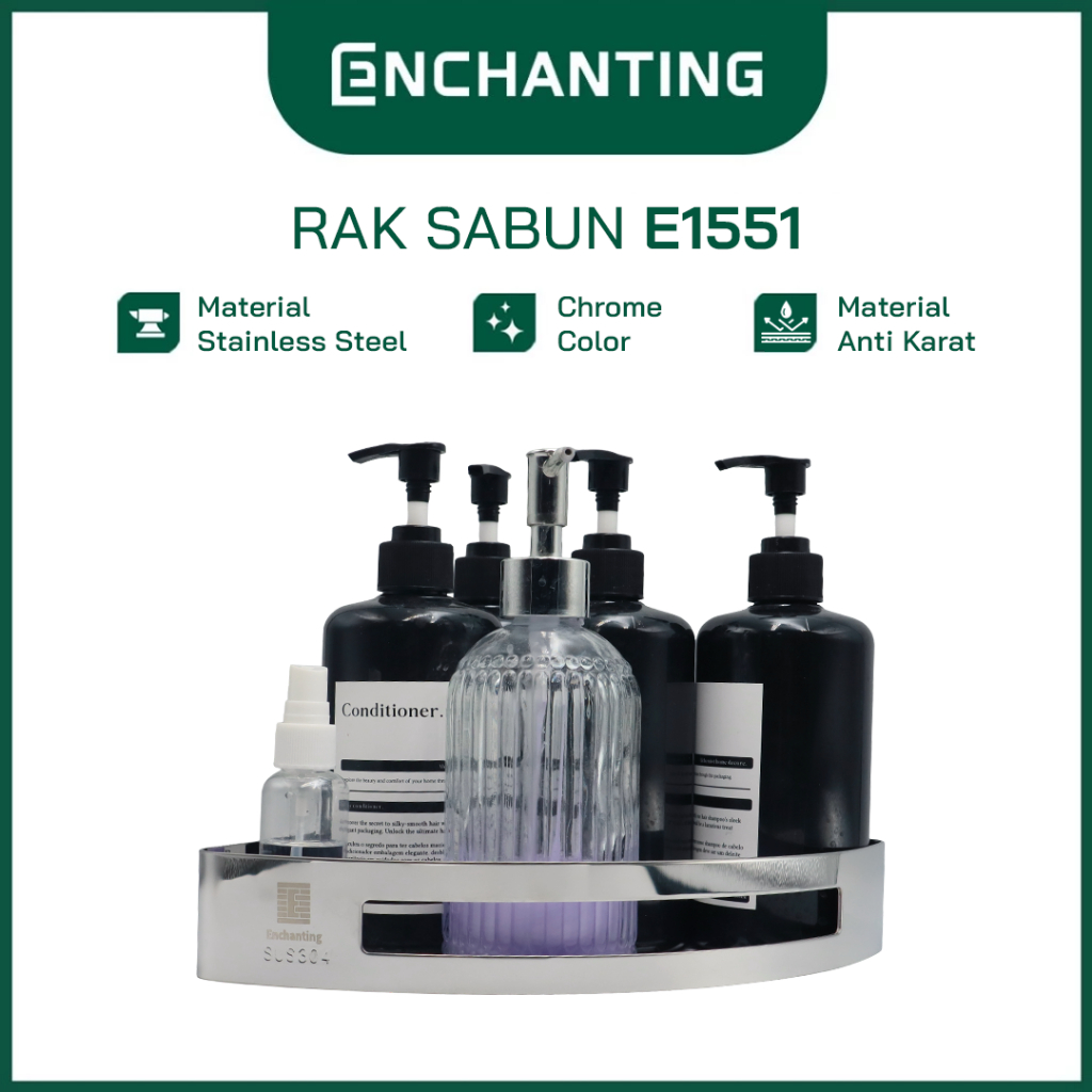 Enchanting Rak Sabun Sudut Stainless Steel Minimalist Style E1551