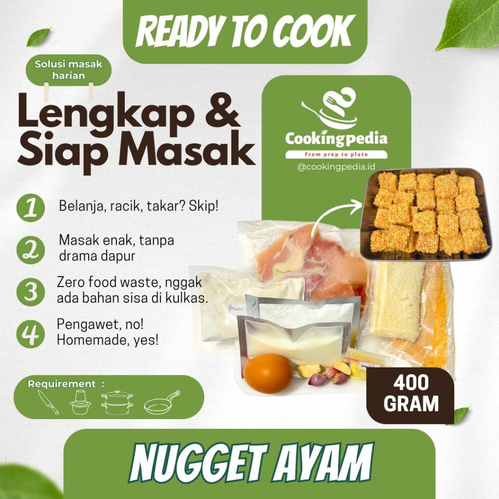 

[Cookingpedia] Paket Masak Nugget Ayam I Fresh I Tinggal Masak I Anti Ribet I Paket Masak Lengkap I Ready to Cook