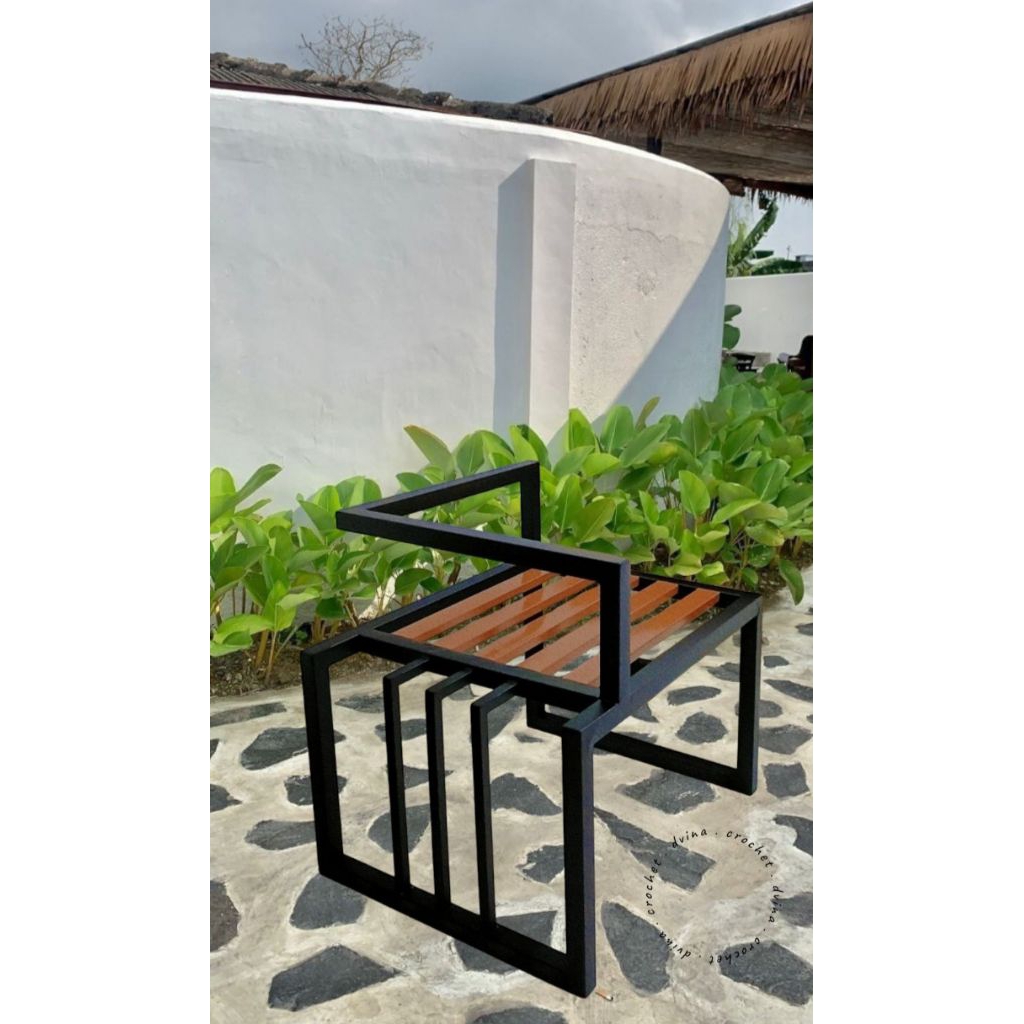 kursi besi galvanis/kursi taman/kursi cafe/kursi besi