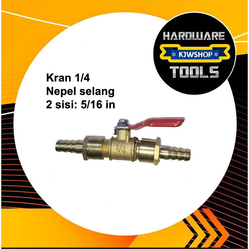 Stop Kran Keran 1/4 inch DL Ball Valve Angin Kompresor Air Nepel Naple Selang