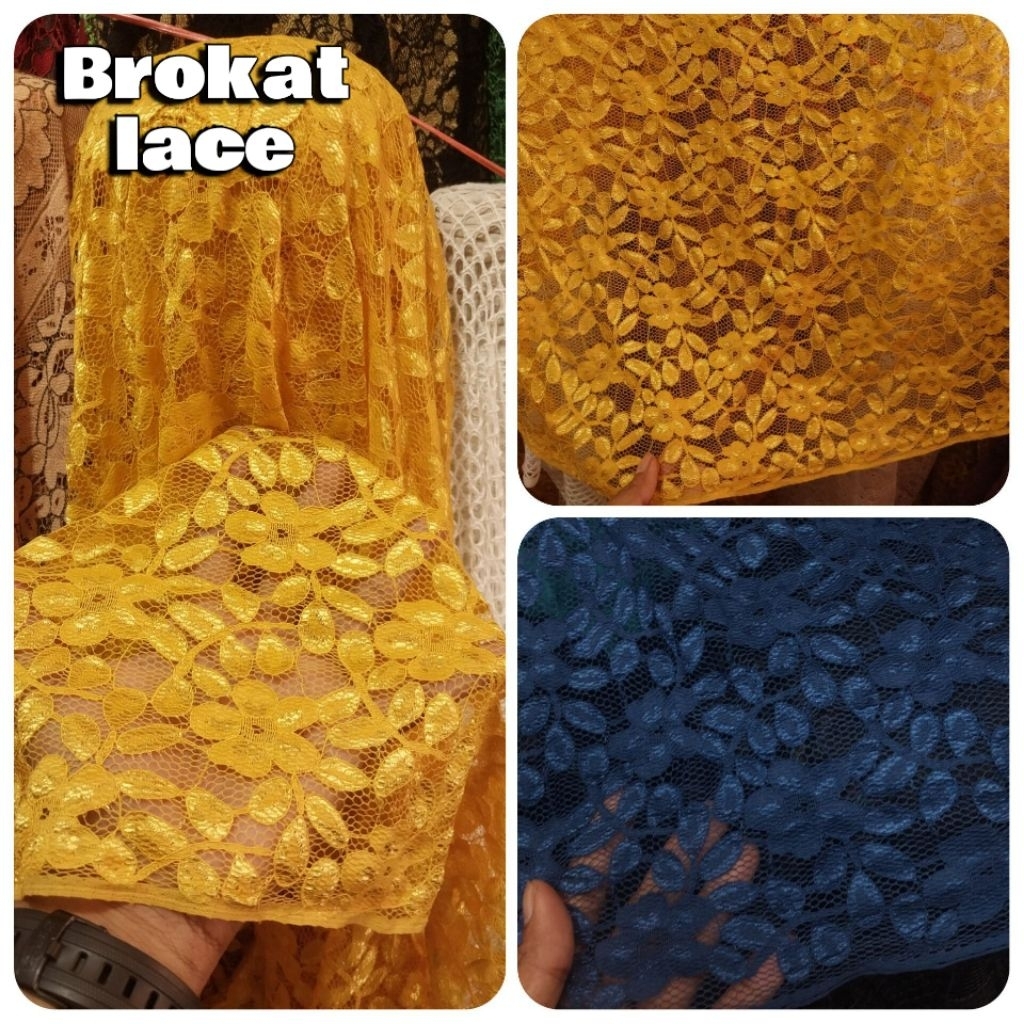 Kain/Bahan/BRUKAT KATUN LACE/Premium/Impor