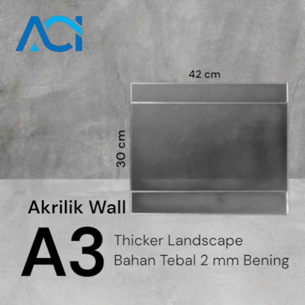 

Akrilik Thicker/Akrilik Wall/Akrilik Dinding/Akrilik Tempel A3 Landscape 2mm