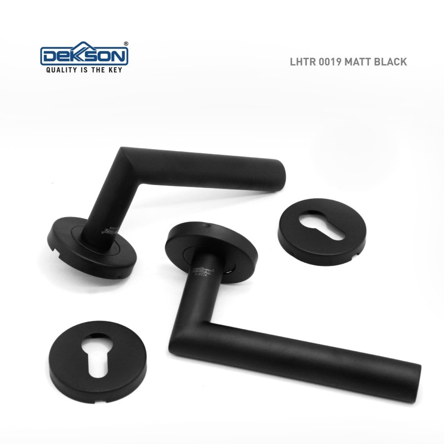 Handle Pintu Kayu LHTR 019 Matt Black Dekkson Handle Pintu Kayu Hitam Dekkson Tipe LHTR 019 MB