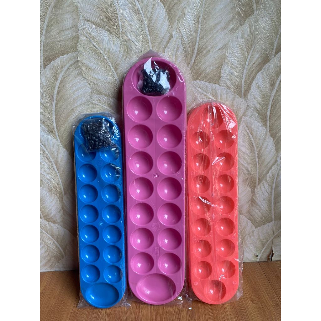 Mainan Tradisional Dakon Congklak Kayu Warna-Warni/ dakon plastik