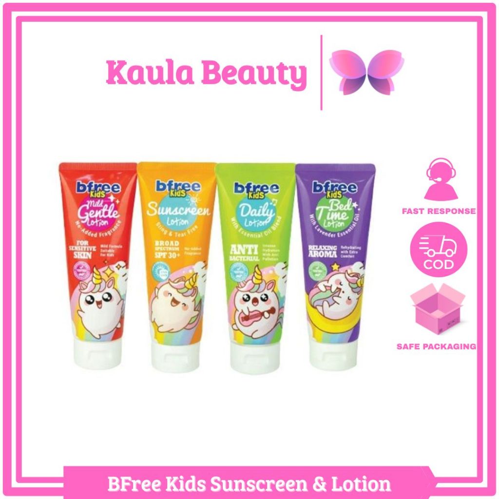 Bfree Kids Sunscreen & Lotion | Sunscreen Lotion & Hand Body Lotion Anak - Anak | Kaula Beauty