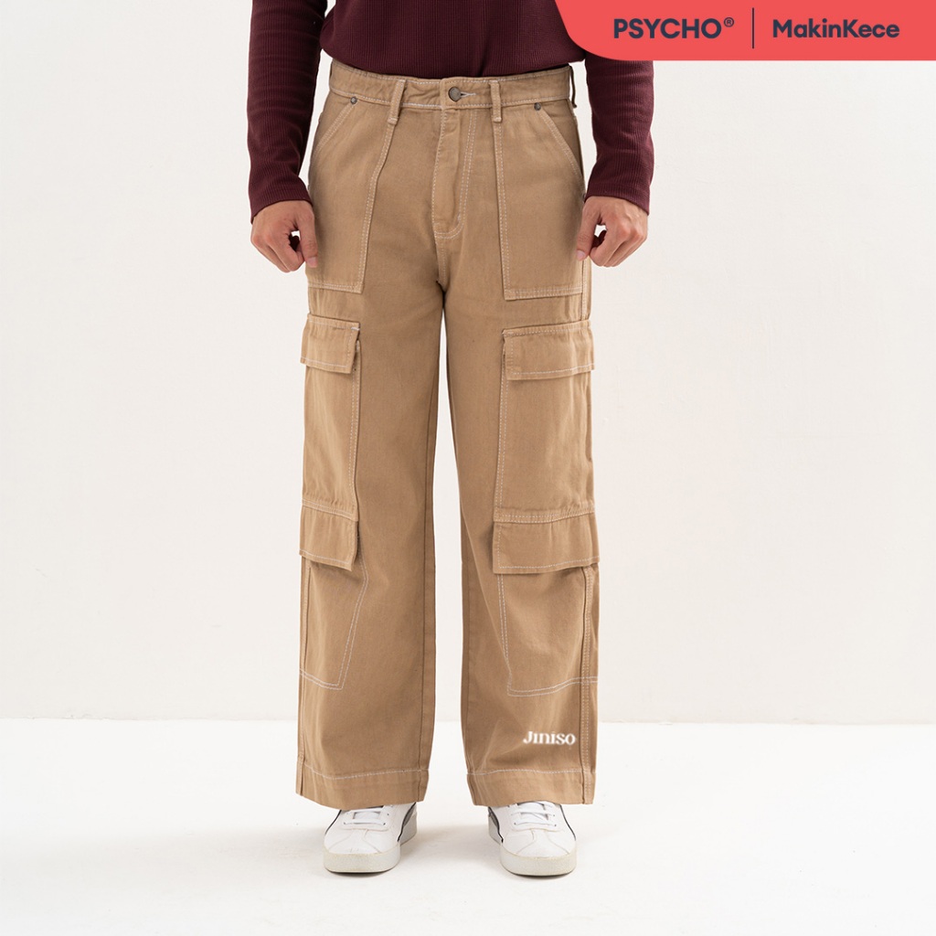 JINISO 551 Highwaist Cargo Loose Jeans Pria
