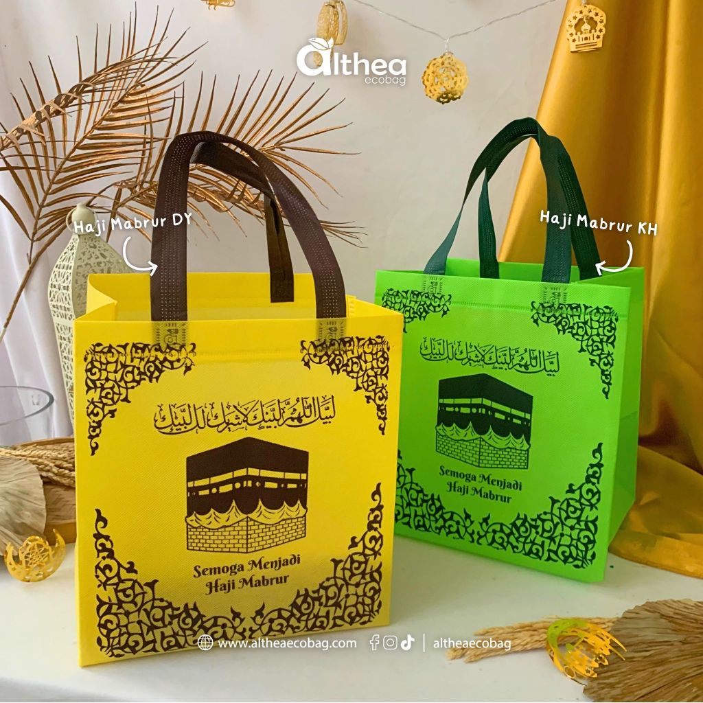 

ALTHEA Tas Spunbond Souvenir Haji Umroh Goodie Bag Haji Umroh Tas Bingkisan Haji