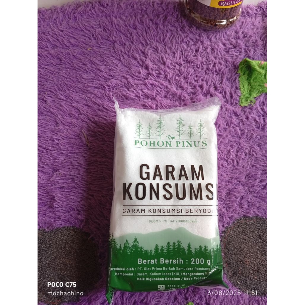 

Garam Konsumsi pohon pinus 200g