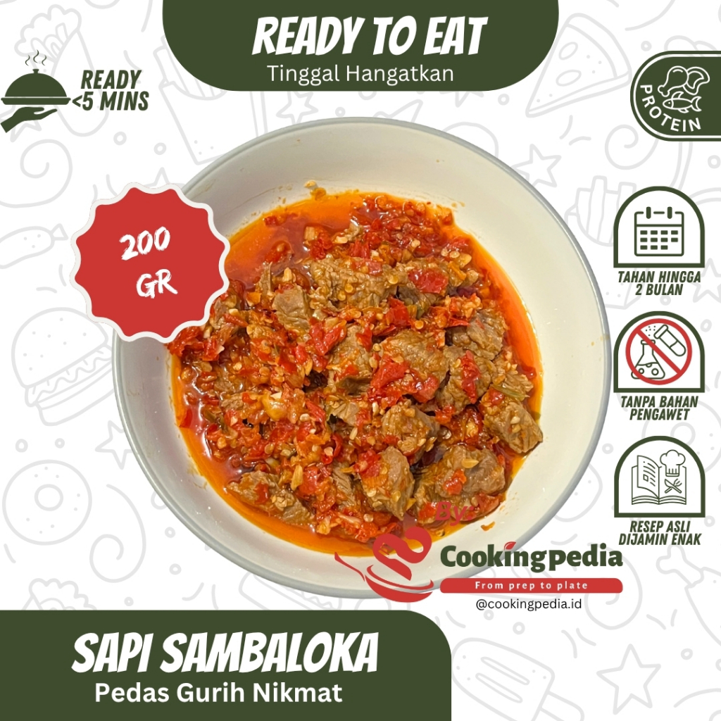 

[Cookingpedia] Sapi Sambaloka I Daging Sapi Oseng I Rasa Aromatic I Siap Saji I Homemade I Ready to Eat