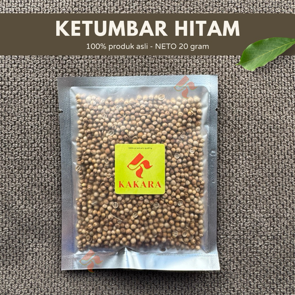 

KAKARA - Ketumbar Hitam / Ketumbar Coklat / Ketumbar Original / Black Coriander 20 gram bumbu dapur bumbu masak kemasan kecil