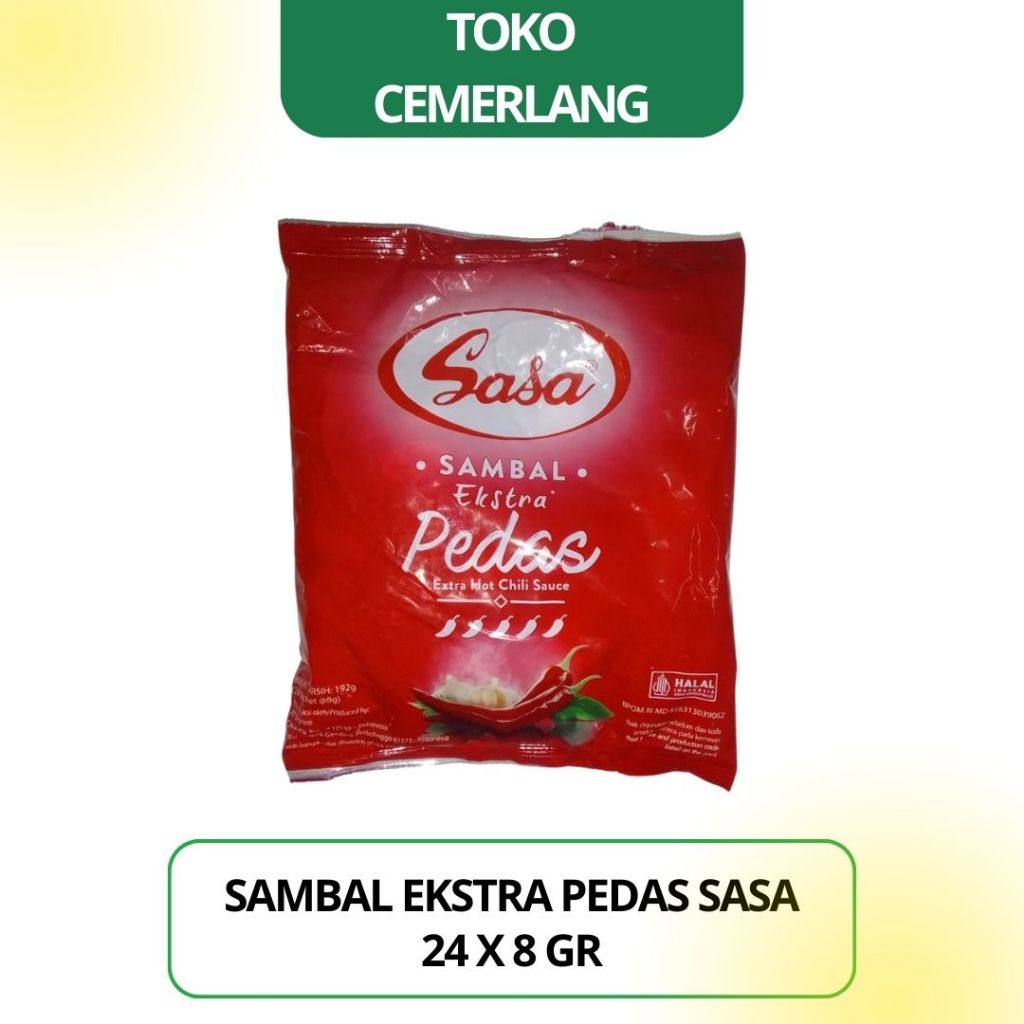 

Saus Sambal Ekstra Pedas Sasa isi 24 x 8 gr