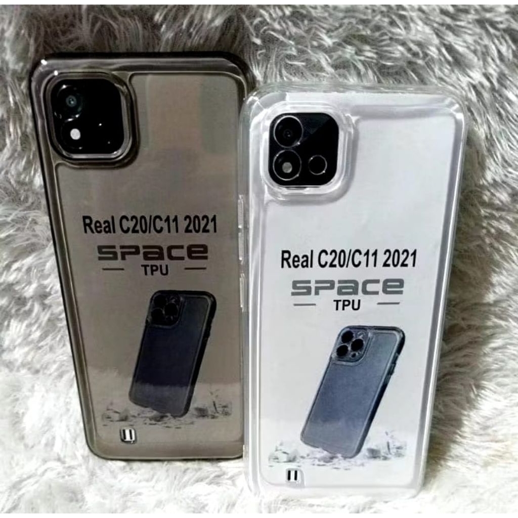 Softcase Casing Bening realme C20/C11 2021 Silikon CaseTransferan Pelindung Belakang HP+Camira
