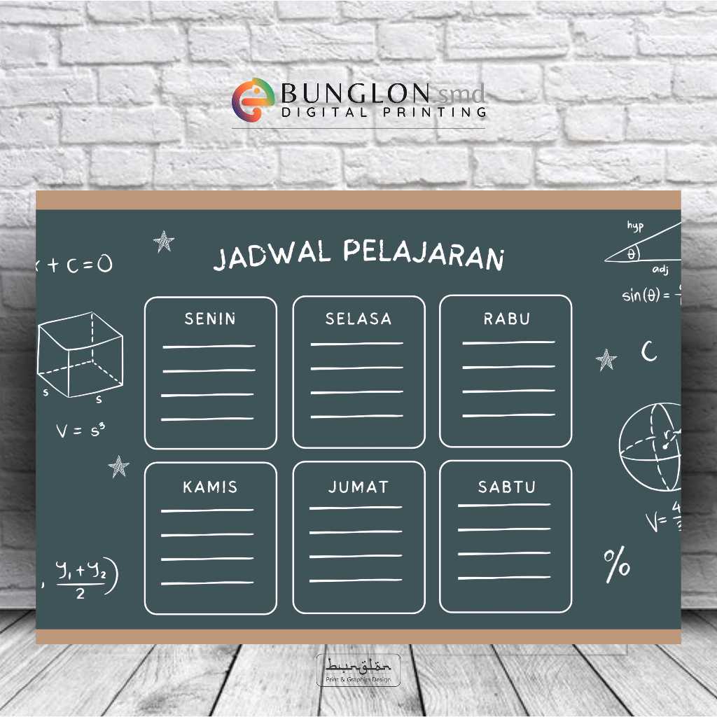 

Poster Jadwal Pelajaran Model Abu Putih