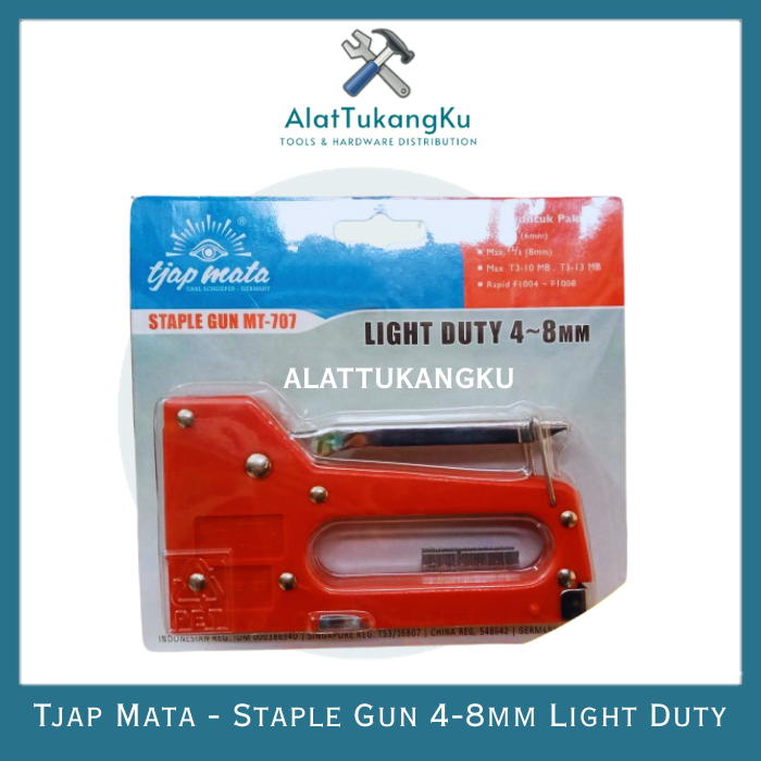

TJAP MATA STAPLES GUN HEAVY DUTY 4-8MM / ALAT TEMBAK GUN TACKER PERKAKAS