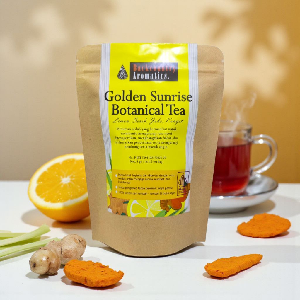

Backountry Aromatics Golden Sunrise Botanical Tea 4gr/tea bag (12 tea bag)