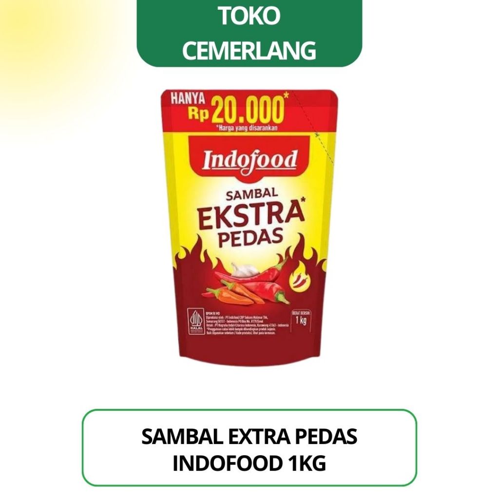 

Saus Sambal Extra Pedas Indofood 1 kg