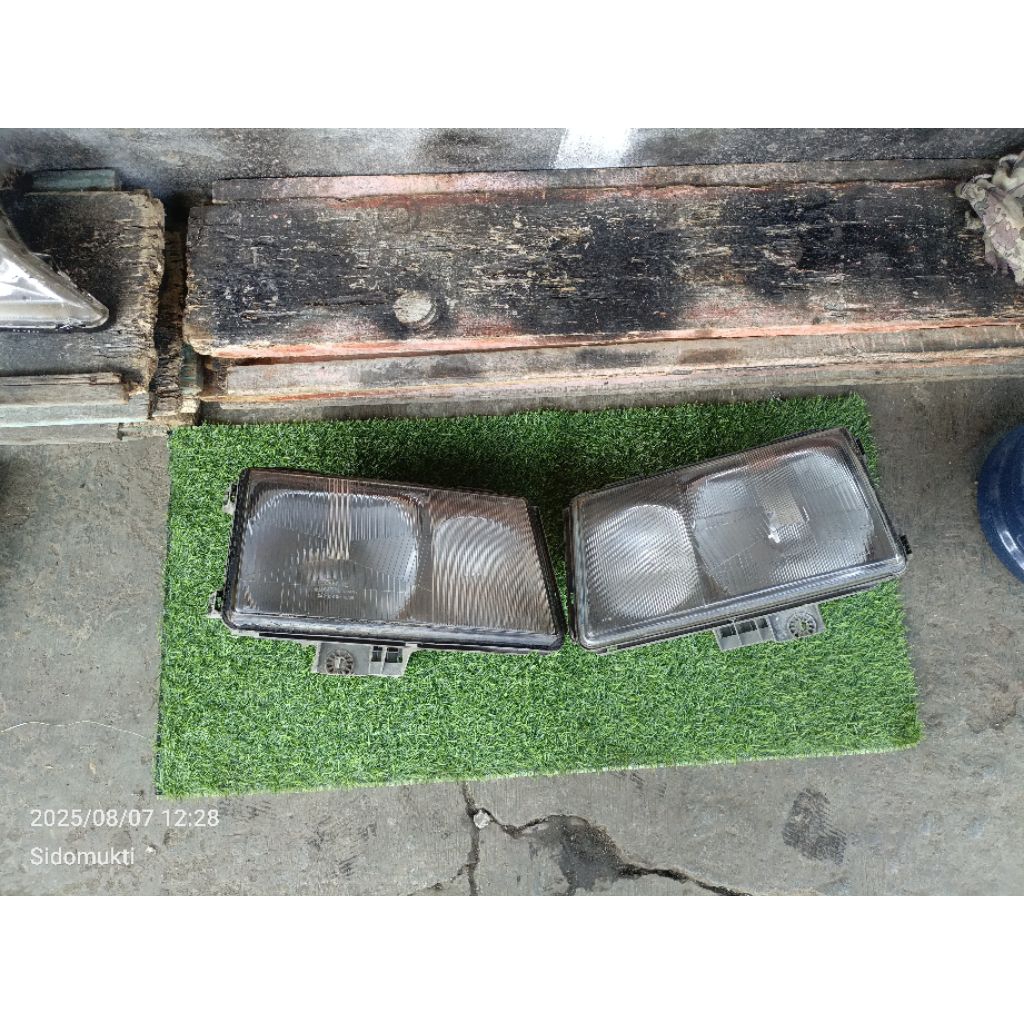 Headlamp Lampu Depan Mercedes Benz W124 Mercy Boxer 1989-1993 Original Copotan