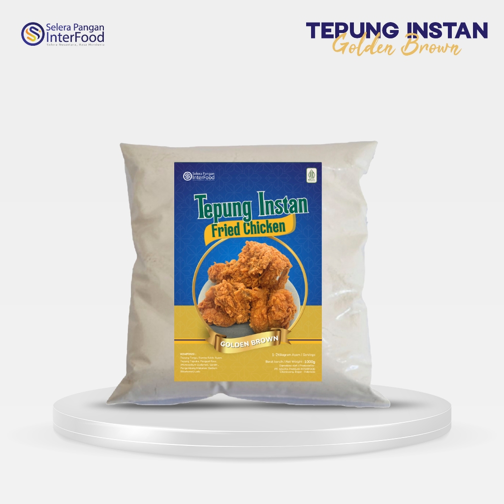 

Selera Pangan Interfood Tepung Bumbu Fried Chicken Golden Brown 1kg NEW!