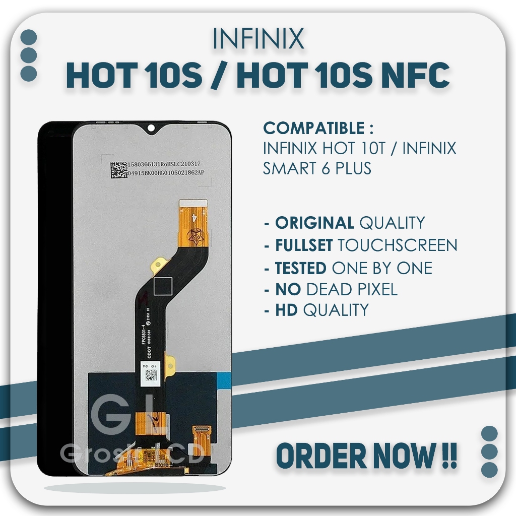 Grosir LCD Infinix Hot 10S / Infinix Hot 10s NFC / Infinix HOT 10T / Infinix Smart 6 Plus