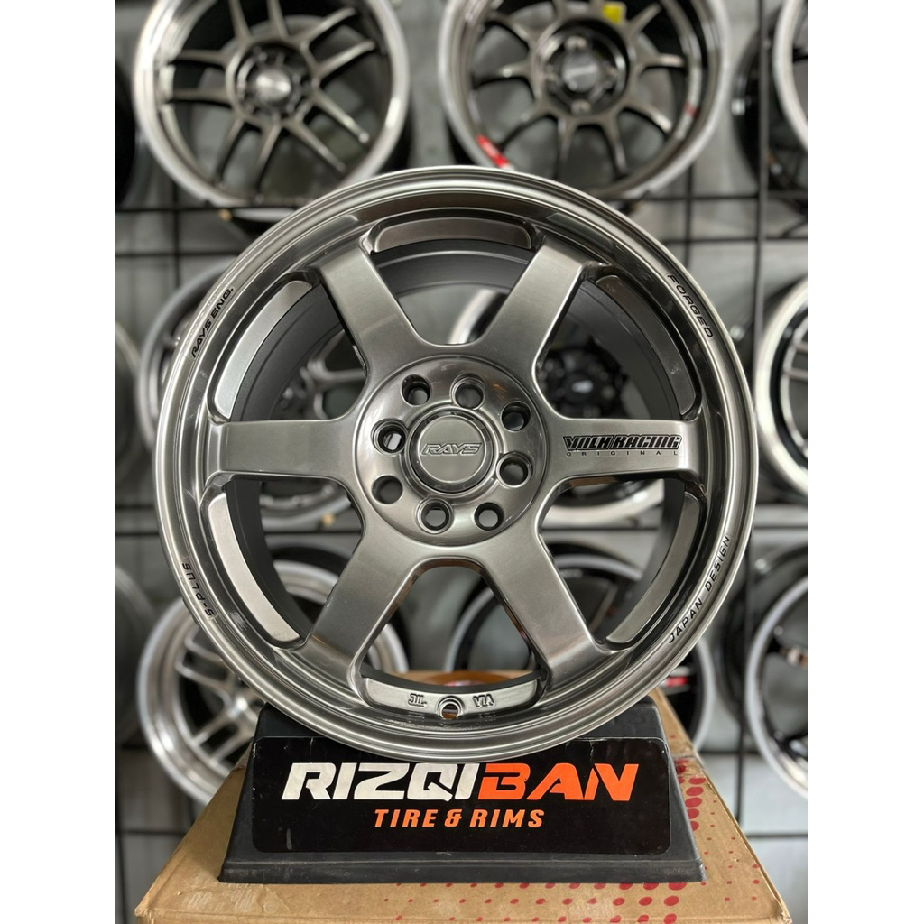 velg te37 r16 hyper black lebar 7 et42 kondisi baru