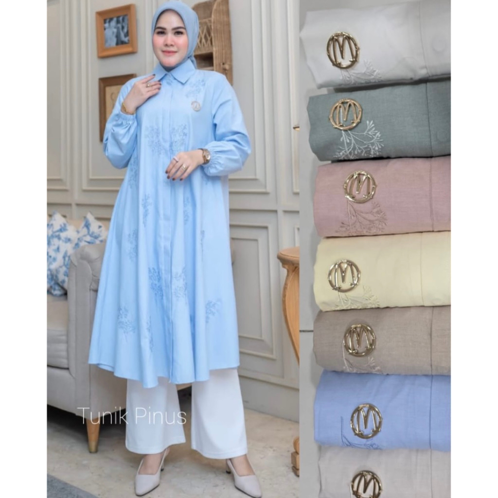 tunik pinus winody/atasan kekinian/hijab friendly