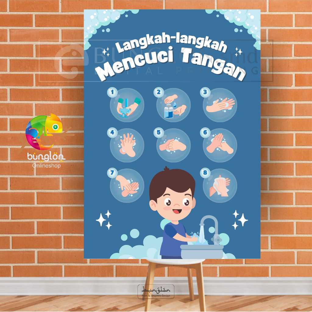 

Poster Langkah-Langkah Mencuci tangan