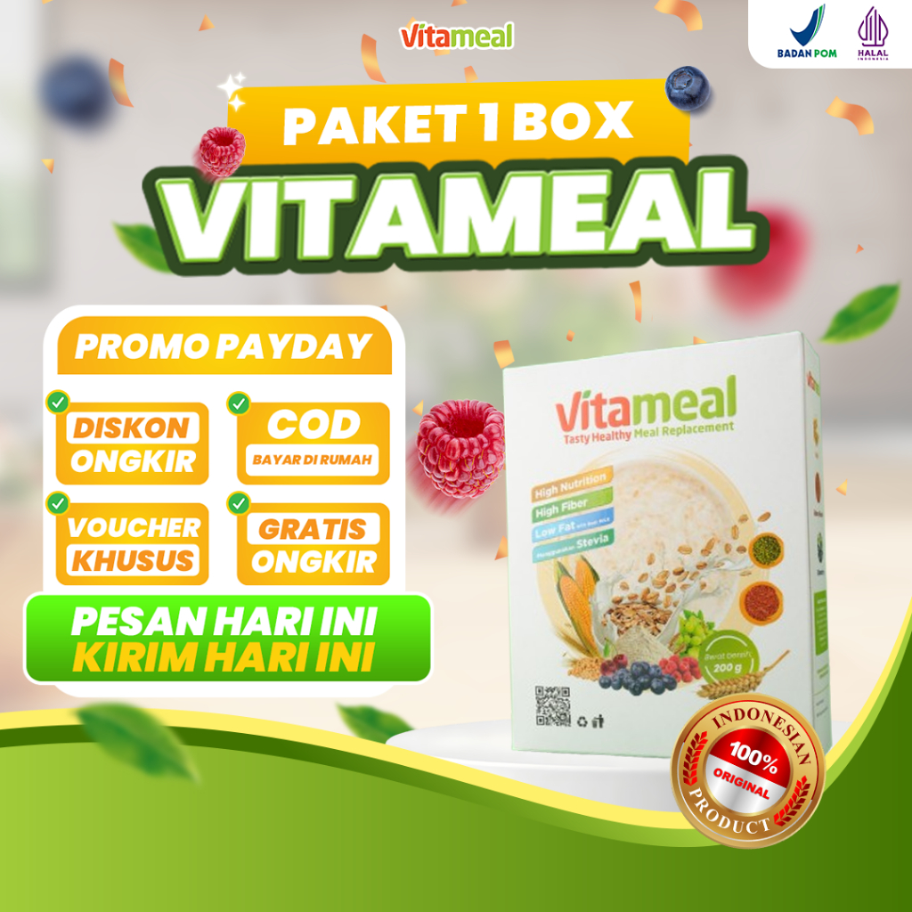 

Vitameal 1 Box – Sereal Sehat Turunkan Gula Darah & Kendalikan Diabetes