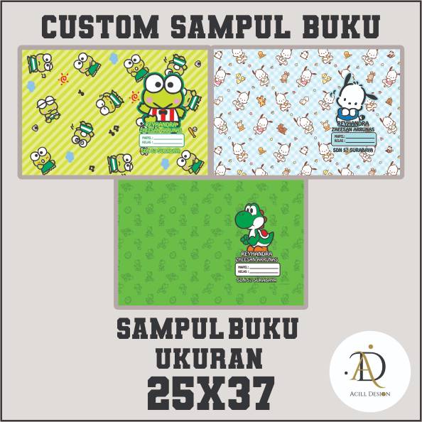 

[6PCS] SAMPUL BUKU CUSTOM REQUEST NAMA SISWA DAN NAMA SEKOLAH CUSTOM DESAIN SENDIRI 1 PAKET 6 LEMBAR