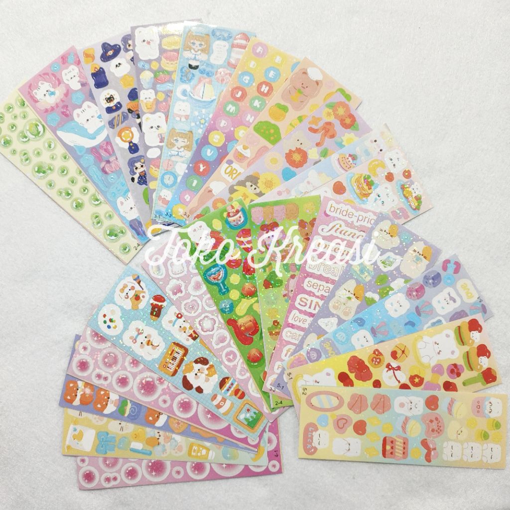 

(Per Lusin isi 12) Sticker Tempelan Unik Lucu Murah Koleksi Random
