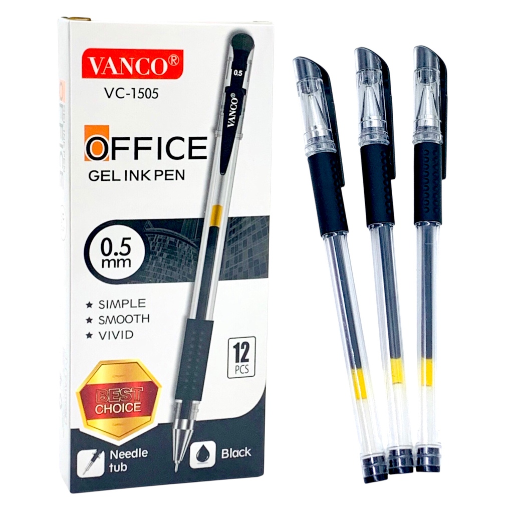 

(12PCS) PULPEN GEL VC-1505 VANCO OFFICE / GEL PEN / PENA