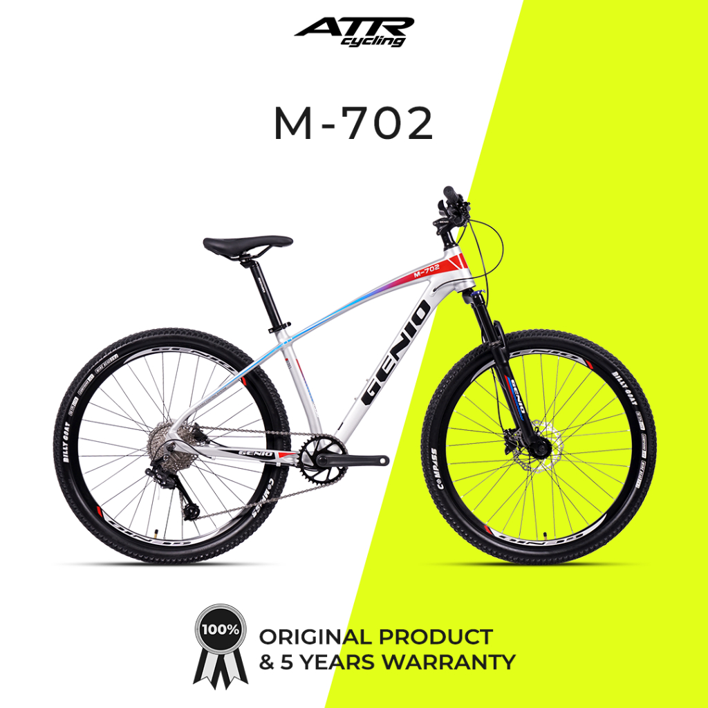 Sepeda Gunung MTB AL27,5-10SP GENIO M-702 (20) SLV-BK-RD