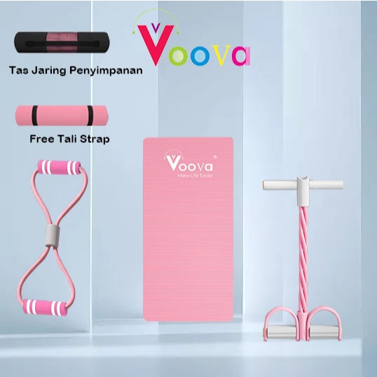 VOOVA Paket Workout Di Rumah/ Paket Olahraga Lengkap dan Murah/ Paket Hemat Yoga/ Paket Olahraga/ Se