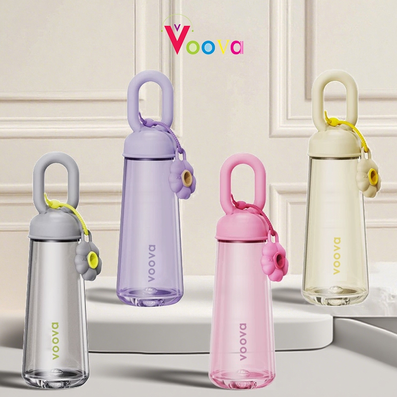 VOOVA Botol Minum 500 ML/ Botol Minum Bekapasitas Sedang Cocok Untuk Sekolah/ Botol Minum Anti Tumpa