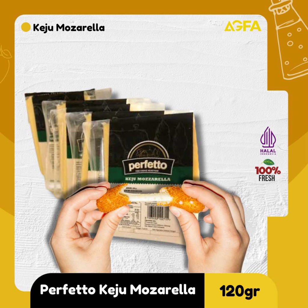

Keju Mozzarella Lumer Perfetto 120g / Prochiz Mozarella 160g – Cocok untuk Pizza & Roti Bakar / Keju Leleh Pizza / Panggang