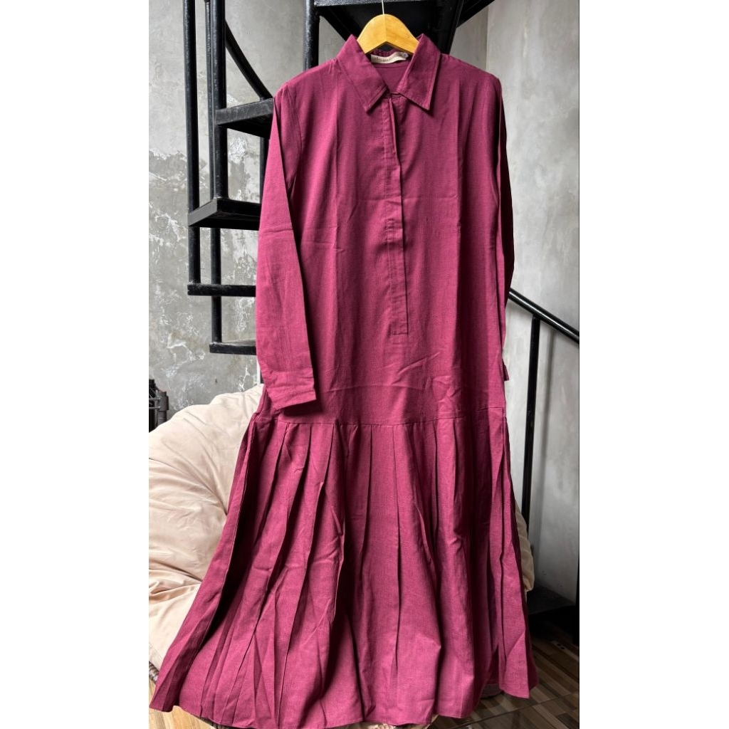 preloved daily gamis ditsy atelier Angelina vanilla hijab