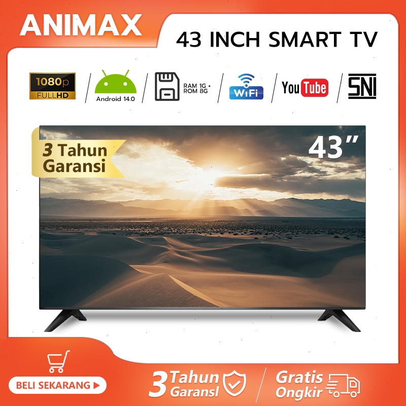 Sato - Animax Smart TV 32 Inch 43 Inch Android TV 32 Inch Digital TV LED 32Inch 40 Inch 43 Inch