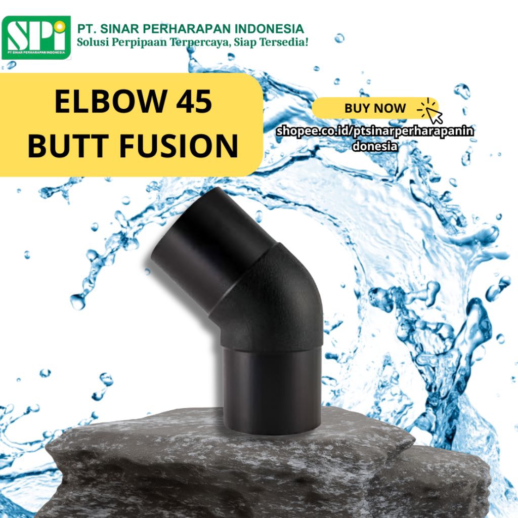 FITTING HDPE ELBOW 45DEG BUTT FUSION 4