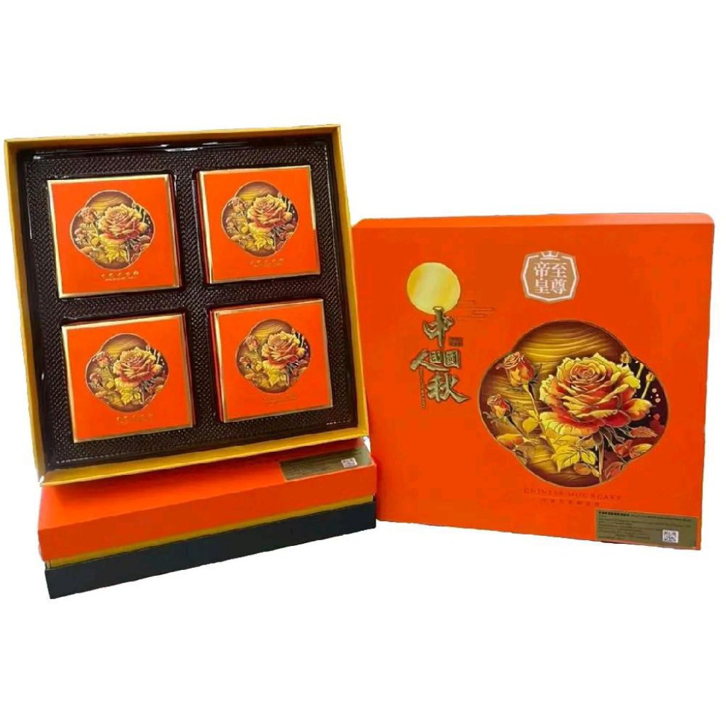 

Moon cake Chinese emperor spesial edition flower premium gift Box